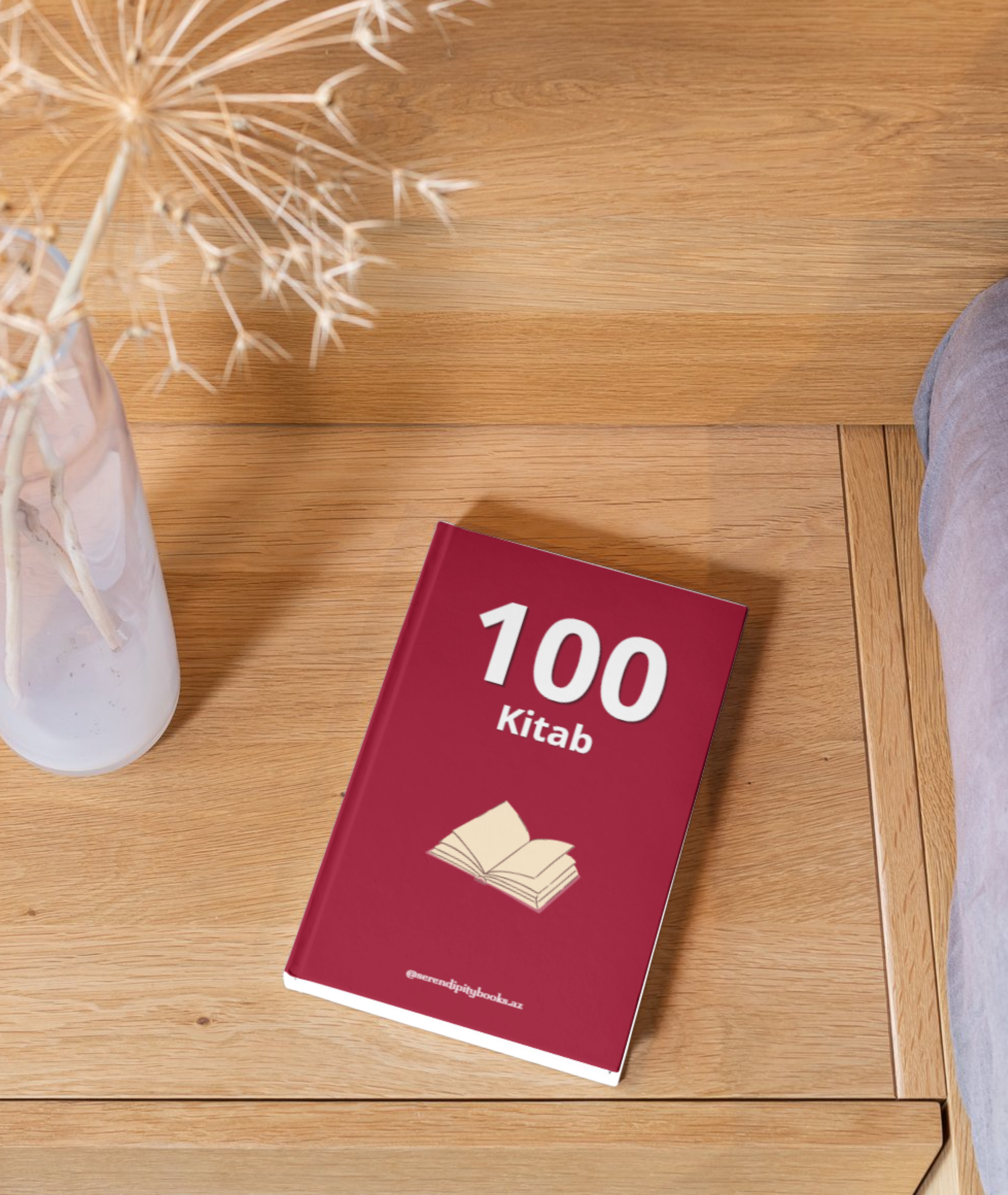 100 kitab jurnalı (bordo)